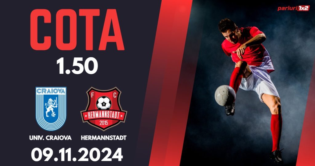 Universitatea Craiova – Hermannstadt, Ponturi Pariuri Fotbal Superliga Romaniei, 09.11.2024