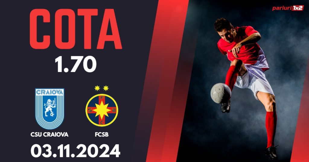 Universitatea Craiova – FCSB, Ponturi Pariuri Fotbal Superliga Romaniei, 03.11.2024