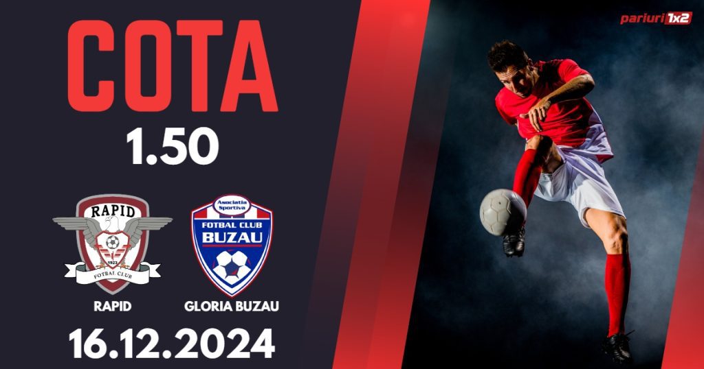 Rapid – Gloria Buzau, Ponturi Pariuri Fotbal Superliga Romaniei, 16.12.2024