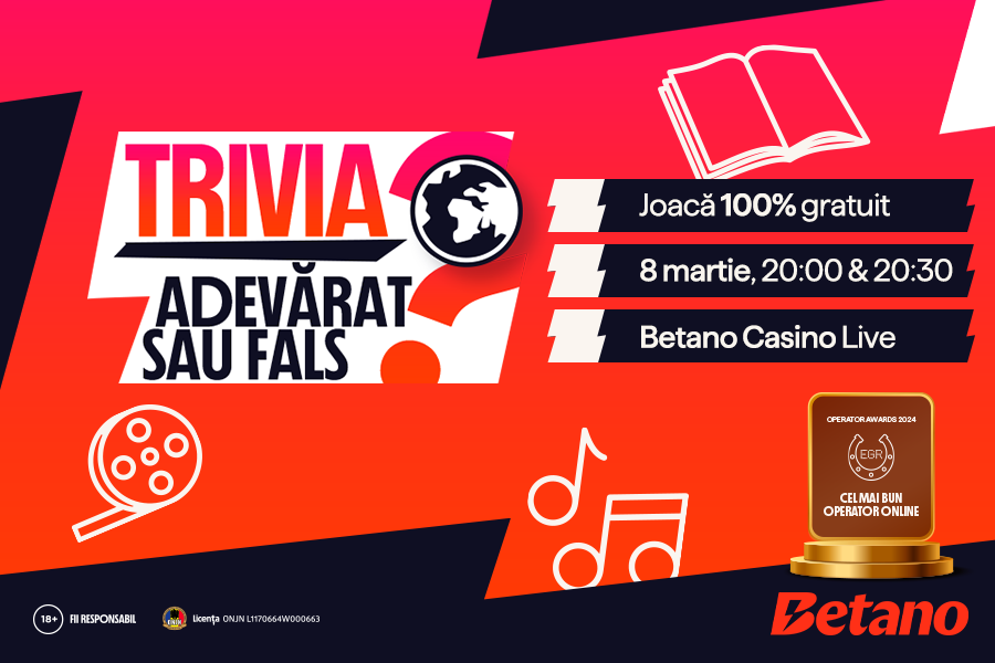 Trivia Adevărat sau Fals revine cu două ediții speciale de Ziua Femeii, doar în Betano Casino Live