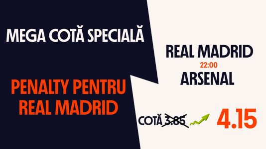 Cotă mărită Real Madrid – Arsenal