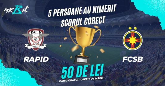 Rapid - FCSB, scor 1-2: Vezi care au fost câștigătorii concursului Mr Bit!