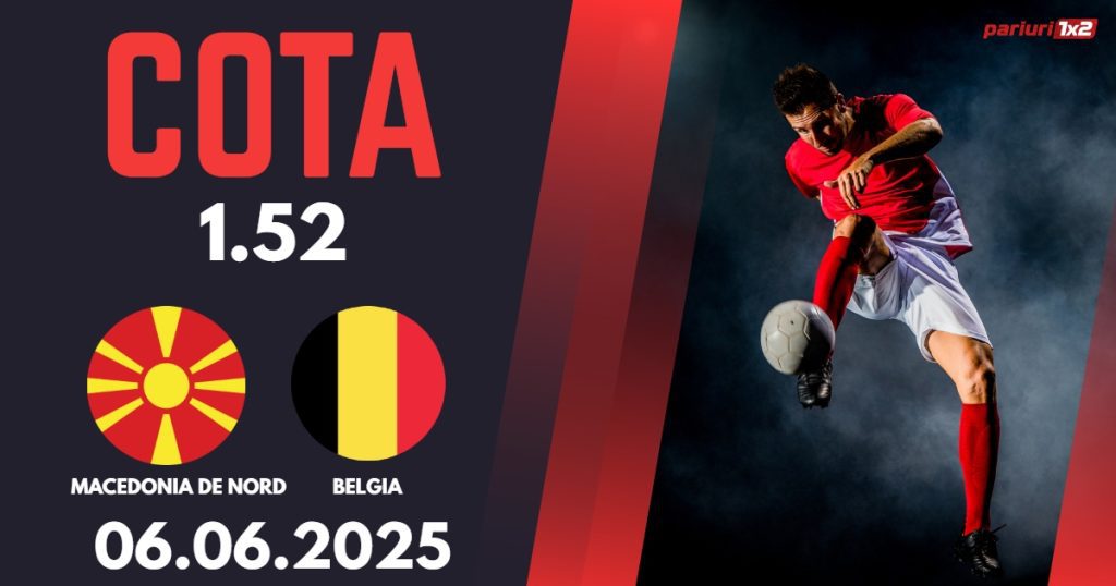 Macedonia de Nord – Belgia, Ponturi Pariuri Fotbal calificari Cupa Mondiala, 06.06.2025