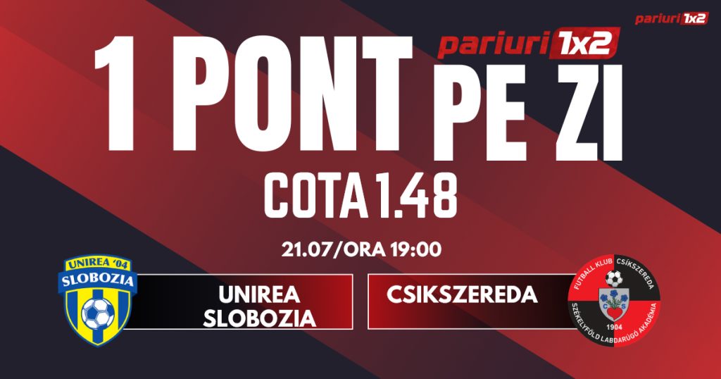 Un Pont pe Zi, 21 iulie: Ponturile oferite în ultimele patru zile au fost ” VERZI”!  Astăzi Unirea Slobozia – Csikszereda