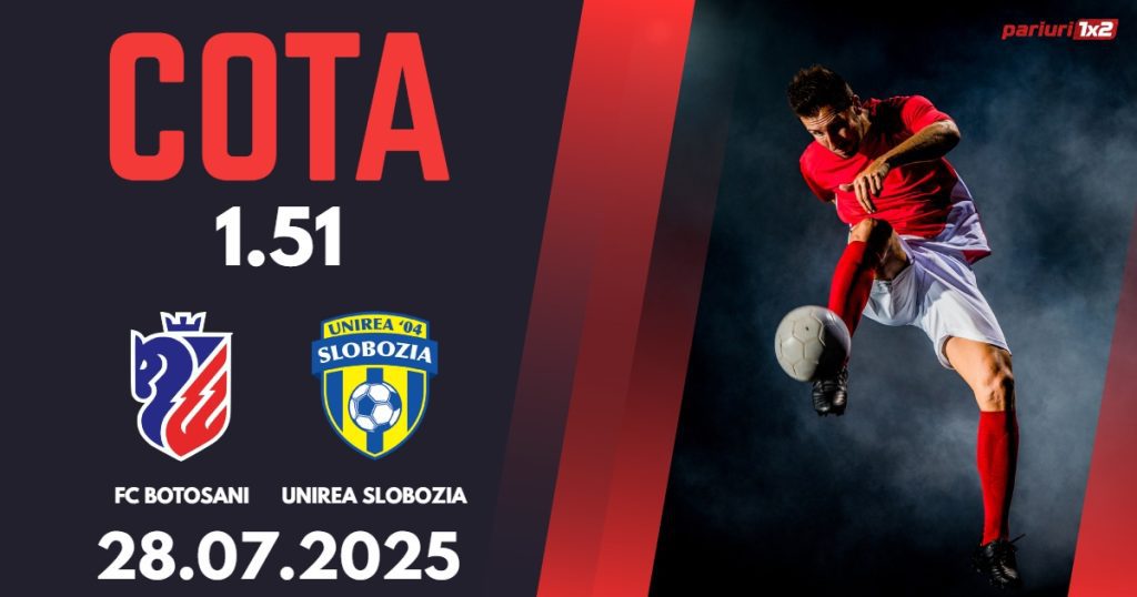 FC Botosani – Unirea Slobozia, Ponturi Pariuri Fotbal Superliga Romaniei, 28.07.2025