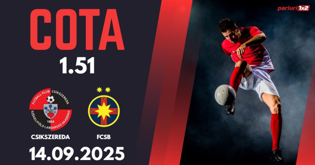 Csikszereda – FCSB, Ponturi Pariuri Fotbal Superliga României, 14.09.2025