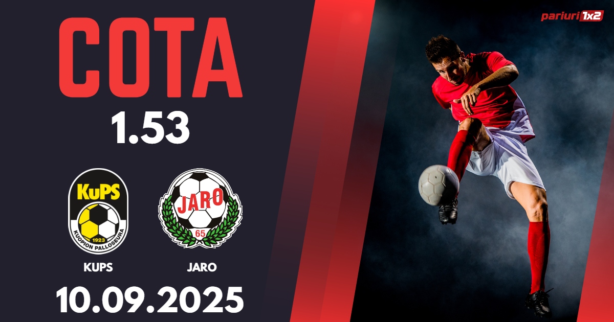 KuPS – Jaro, Ponturi Pariuri Fotbal Cupa Finlandei, 10.09.2025