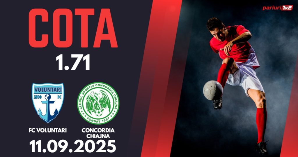 FC Voluntari – Concordia Chiajna, Ponturi Pariuri Fotbal Liga 2, 11.09.2025
