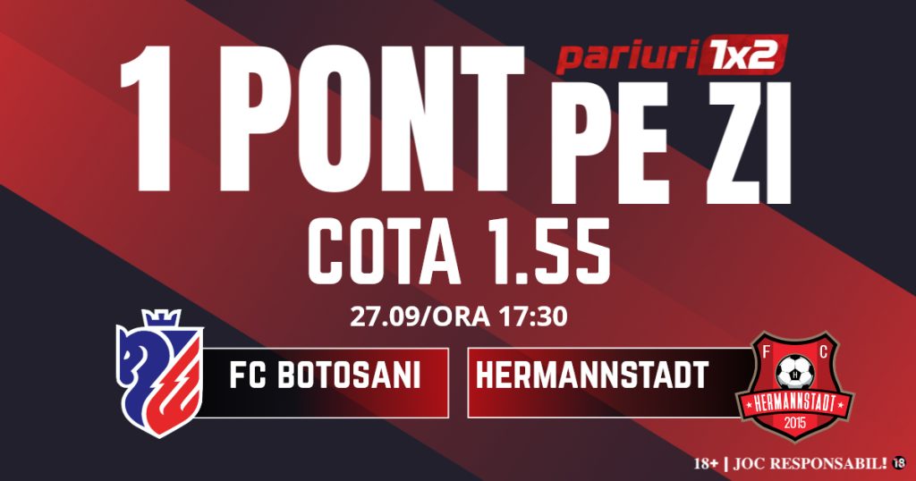 Un Pont pe Zi, 27 octombrie: Două zile consecutive de profit! Astăzi FC Botoșani – Hermannstadt