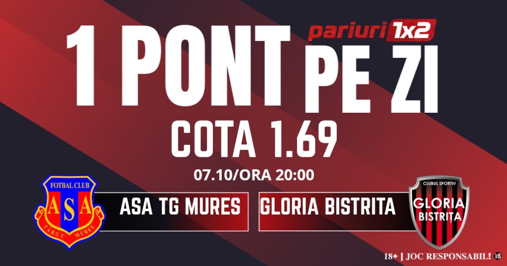 Un Pont pe Zi, 07 octombrie: Ieri a fost zi de profit! Astăzi ASA Tg. Mureș – Gloria Bistrița