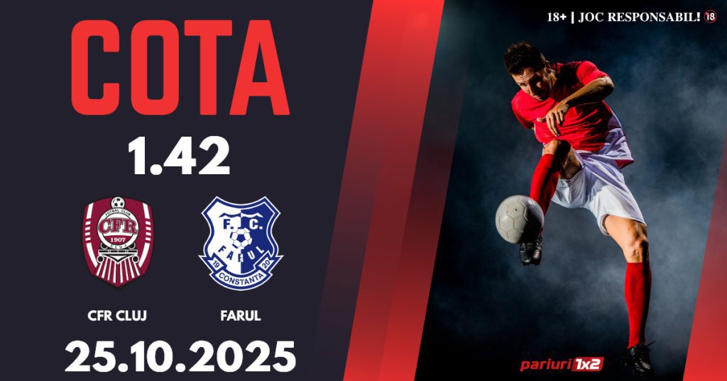 CFR Cluj – Farul Constanța, Ponturi Pariuri Fotbal Superliga, 25.10.2025