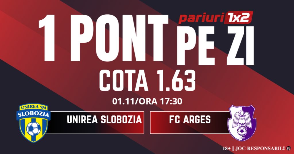 Un Pont pe Zi, 01 noiembrie: Două zile consecutive de profit! Astăzi Unirea Slobozia – FC Argeș