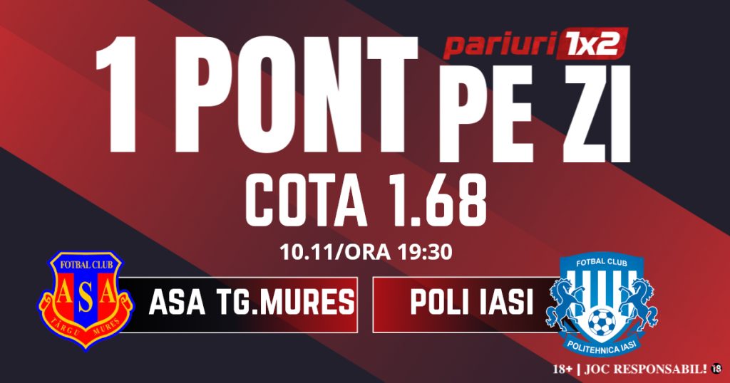 Un Pont pe Zi, 10 noiembrie: Ieri a fost zi de profit! Astăzi ASA Tg.Mureș – Poli Iași