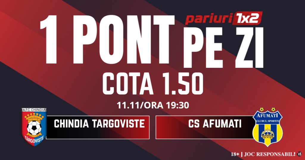 Un Pont pe Zi, 11 noiembrie: Două zile consecutive de profit! Astăzi Chindia Târgoviște – CS Afumați