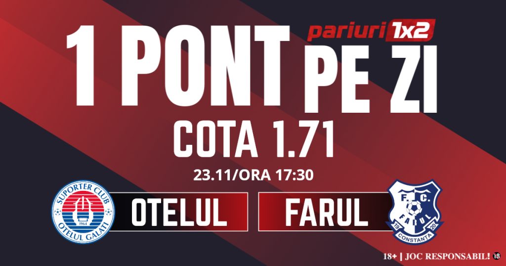 Un Pont pe Zi, 23 noiembrie: Ieri a fost zi de profit! Astăzi Oțelul – Farul Constanța