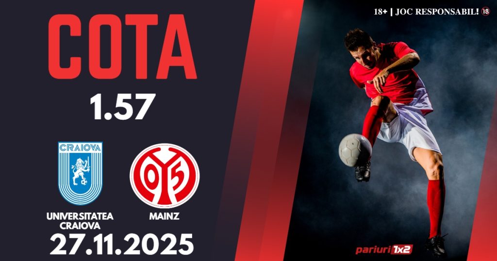 Universitatea Craiova – Mainz, Ponturi Pariuri Fotbal Conference League, 27.11.2025