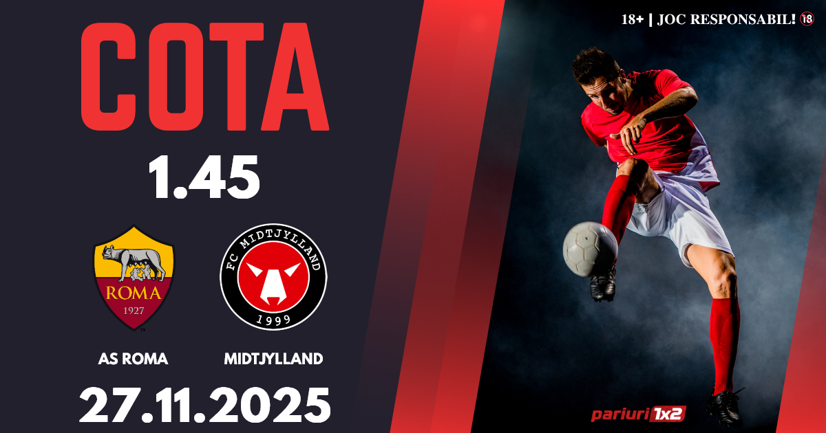AS Roma – Midtjylland, Ponturi Pariuri Fotbal Europa League, 27.11.2025