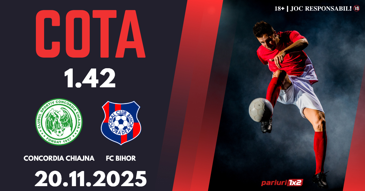 Concordia Chiajna – FC Bihor, Ponturi Pariuri Fotbal Liga a 2-a, 20.11.2025