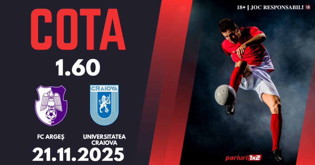 FC Argeș – Universitatea Craiova, Ponturi Pariuri Fotbal Superliga, 21.11.2025