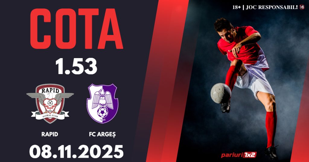 Rapid – FC Argeș, Ponturi Pariuri Fotbal Superliga, 08.11.2025