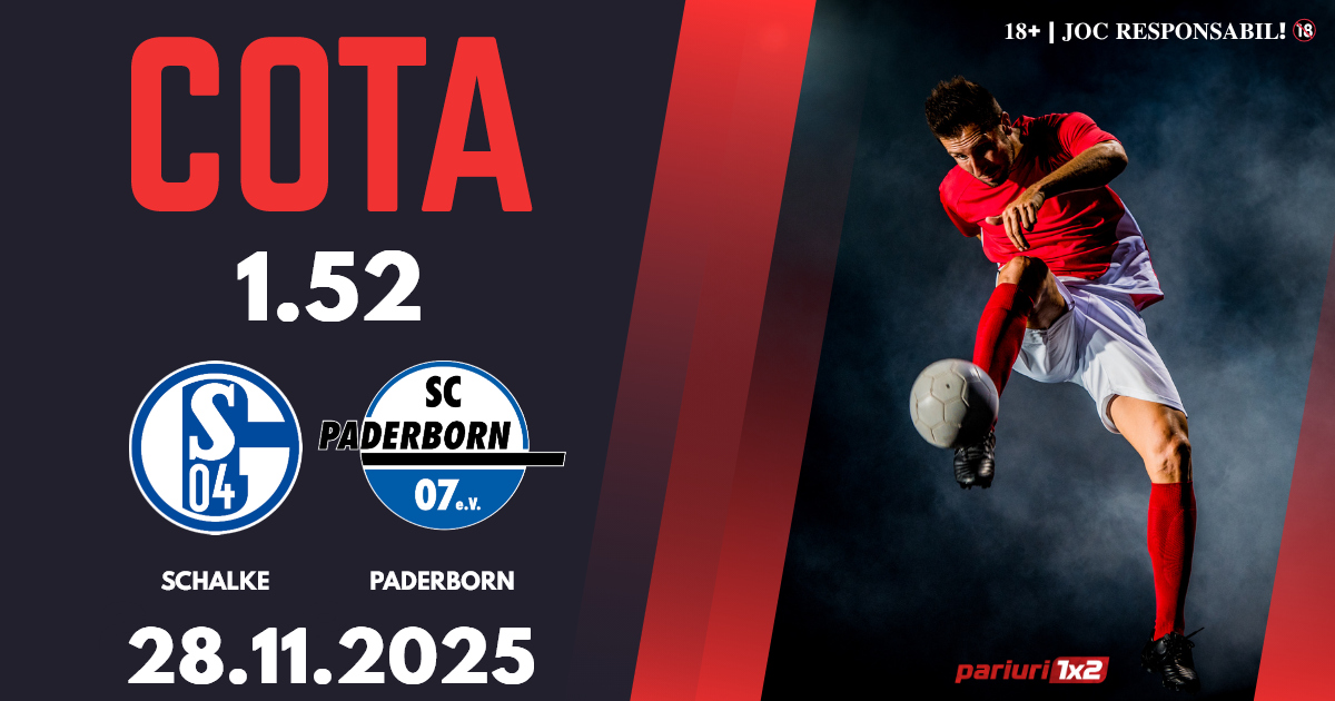 Schalke – Paderborn, Ponturi Pariuri Fotbal Zweite Bundesliga, 28.11.2025