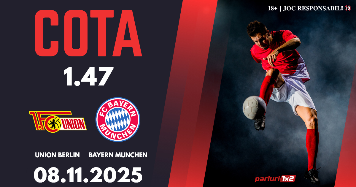 Union Berlin – Bayern Munchen, Ponturi Pariuri Fotbal Bundesliga, 08.11.2025