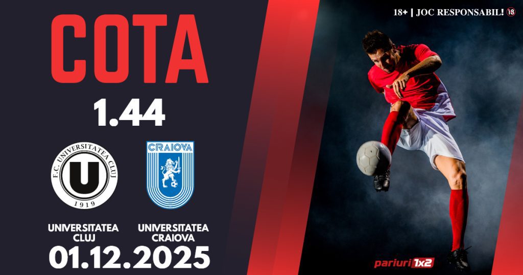Universitatea Cluj – Universitatea Craiova, Ponturi Pariuri Fotbla Superliga, 01.12.2025