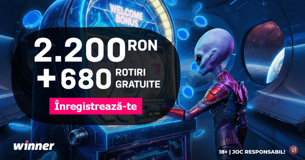 Winner Casino »» BONUS 2200 LEI + 680 Rotiri Gratuite!