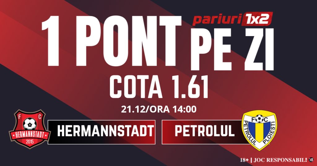 Un Pont pe Zi, 21 decembrie: Două zile consecutive de profit ! Astăzi Hermannstadt – Petrolul