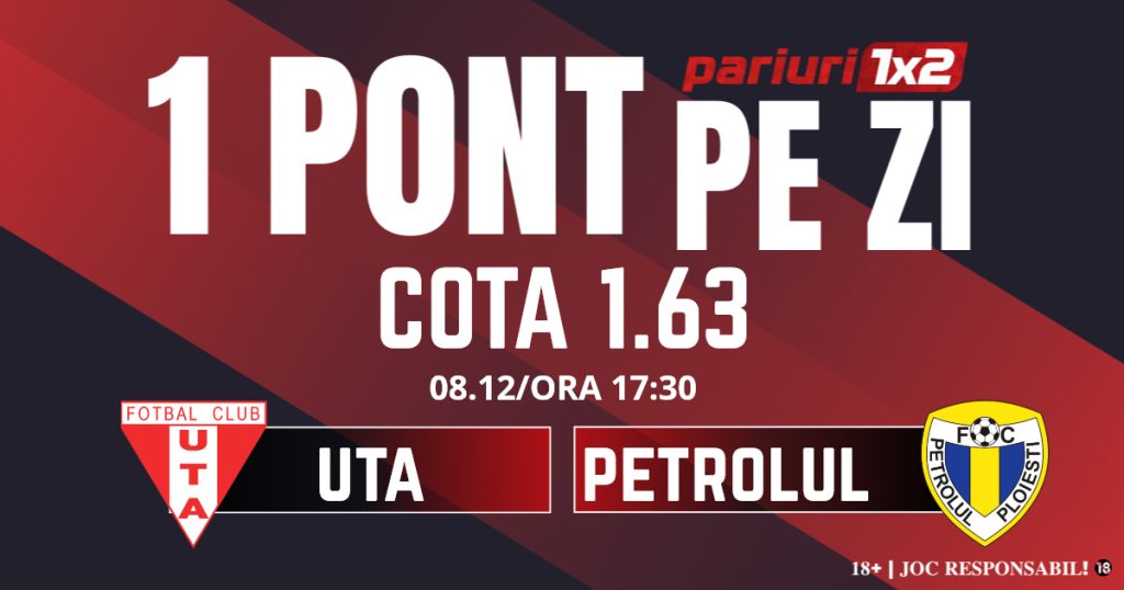 Un Pont pe Zi, 08 decembrie: Două zile consecutive de profit! Astăzi UTA – Petrolul Ploiești
