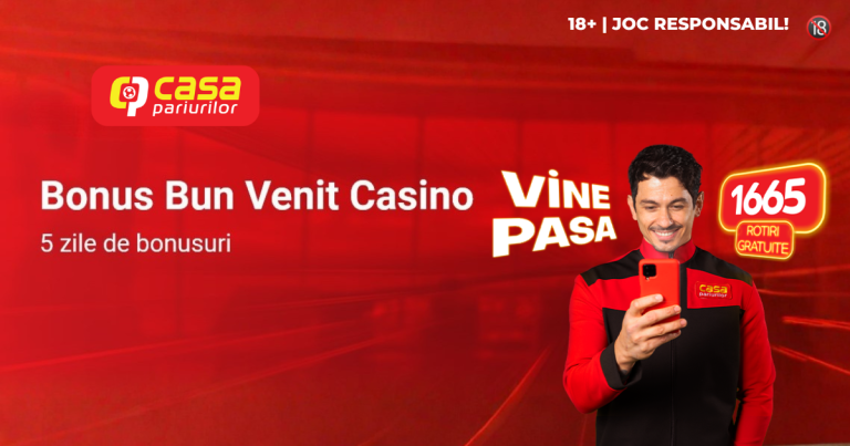 Casa Pariurilor Casino »» 5 Zile de BONUSURI | 1665 Rotiri Gratuite