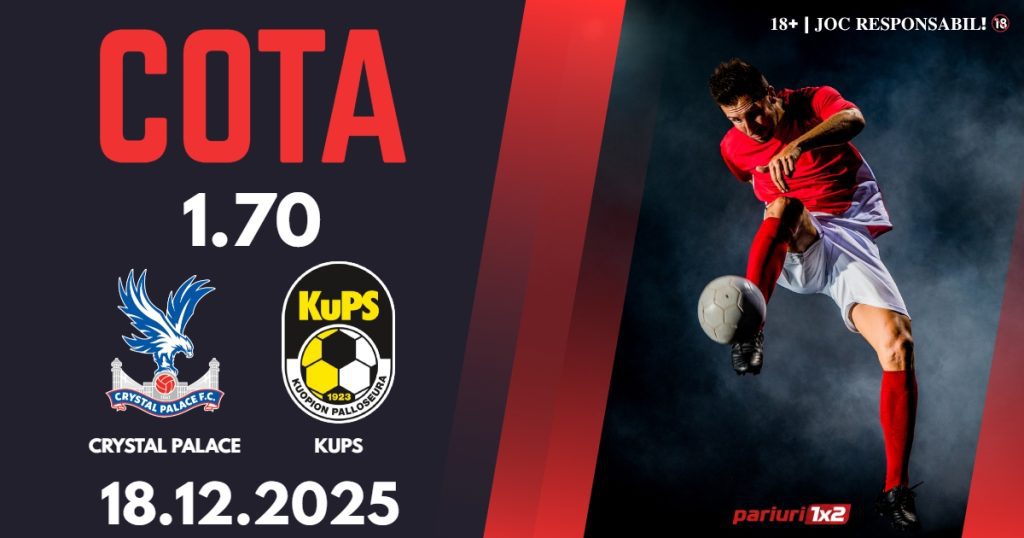 Crystal Palace – KuPS, Ponturi Pariuri Fotbal Conference League, 18.12.2025