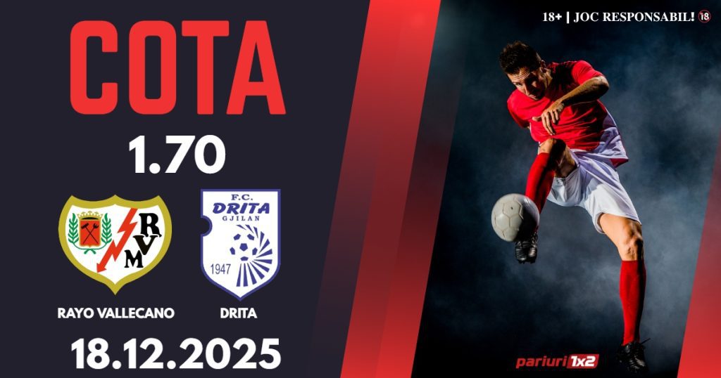 Rayo Vallecano – Drita, Ponturi Pariuri Fotbal Conference League, 18.12.2025