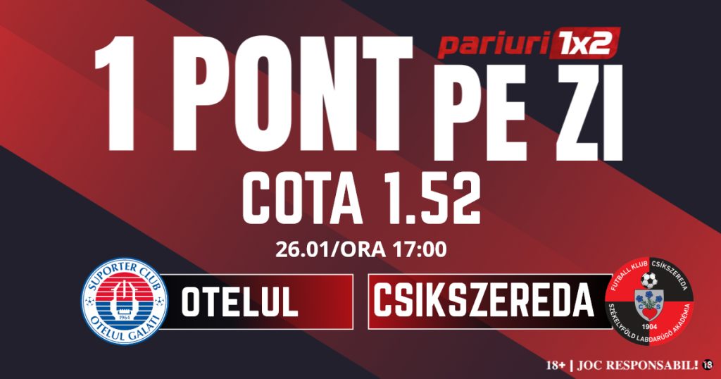 Un Pont pe Zi, 26 ianuarie: Profitul vine din Superliga ! Astăzi Oțelul – Csikszereda