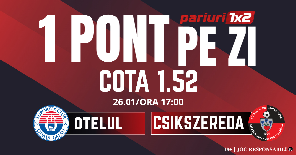Un Pont pe Zi, 26 ianuarie: Profitul vine din Superliga ! Astăzi Oțelul – Csikszereda