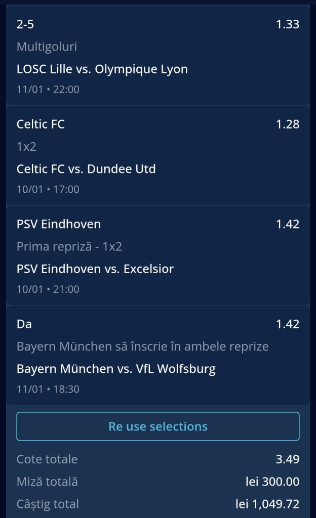 Pariurile lui Sabin (10-11.01) - Câștig de peste 1000 lei cu selecțiile din weekend!