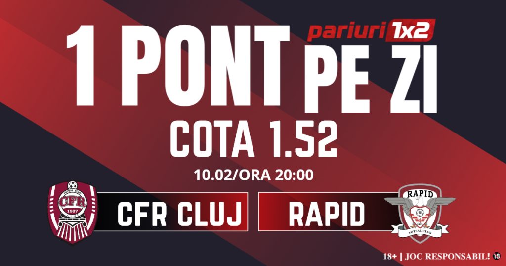 Un Pont pe Zi, 10 februarie: Două zile consecutive de profit! Astăzi CFR Cluj – Rapid