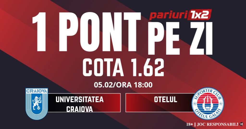 Un Pont pe Zi, 5 februarie: Profitul vine din Superliga! Astăzi Universitatea Craiova – Oțelul