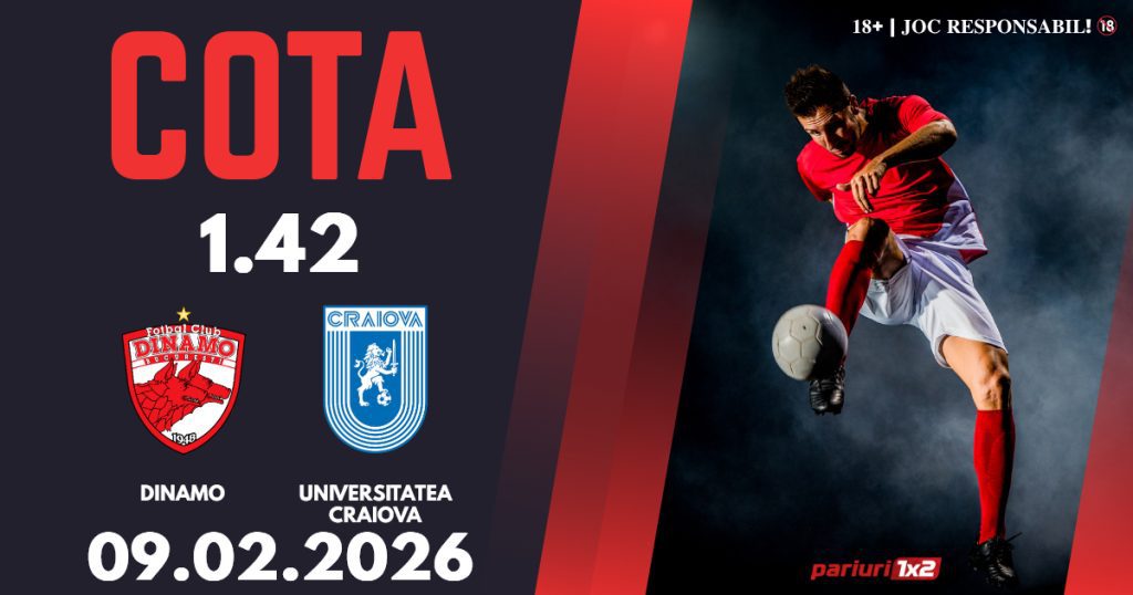 Dinamo – Universitatea Craiova, Ponturi Pariuri Fotbal Superliga, 09.02.2026