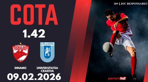 Dinamo – Universitatea Craiova, Ponturi Pariuri Fotbal Superliga, 09.02.2026
