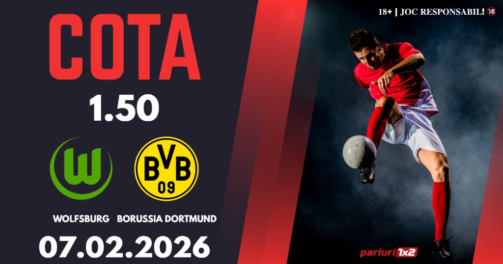 Wolfsburg – Borussia Dortmund, Ponturi Pariuri Fotbal Bundesliga, 07.02.2026