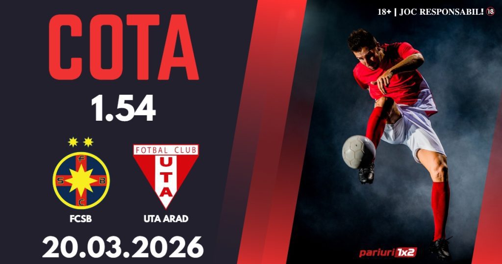 FCSB – Uta Arad, Ponturi Pariuri Fotbal Superliga României, 20.03.2026