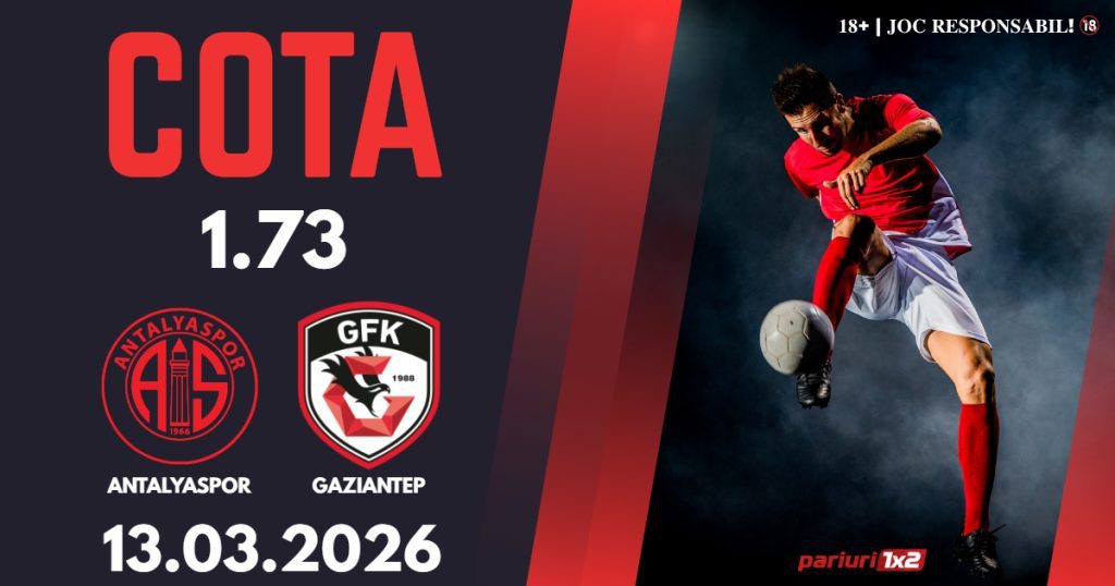 Antalyaspor – Gaziantep, Ponturi Pariuri Fotbal Turcia, 13.03.2026