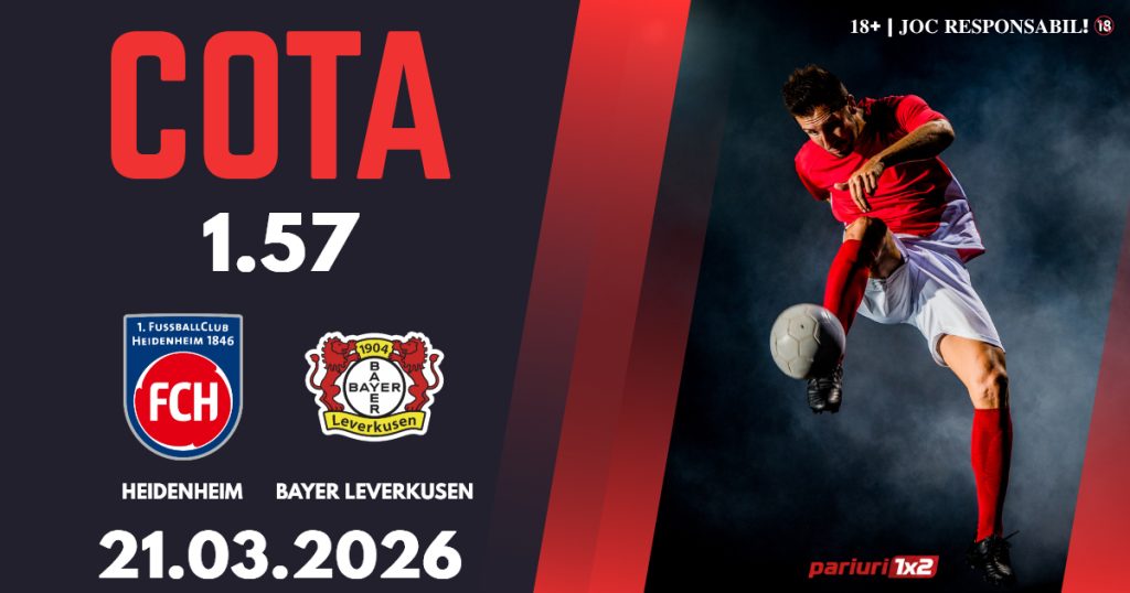 Heidenheim – Bayer Leverkusen, Ponturi Pariuri Fotbal Bundesliga, 21.03.2026