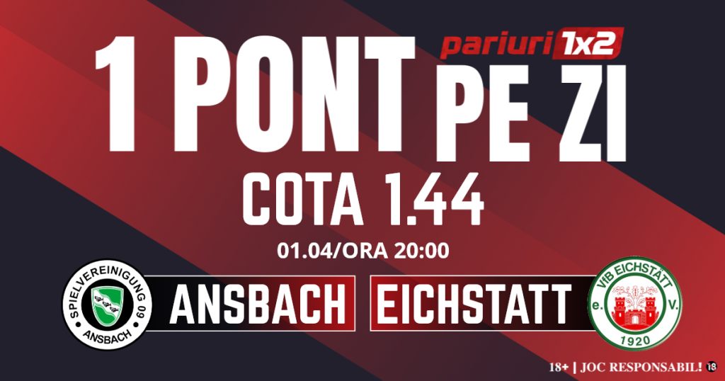 Un Pont pe Zi, 1 aprilie: Profitul vine din Regionalliga Bayern! Astăzi Ansbach – Eichstatt