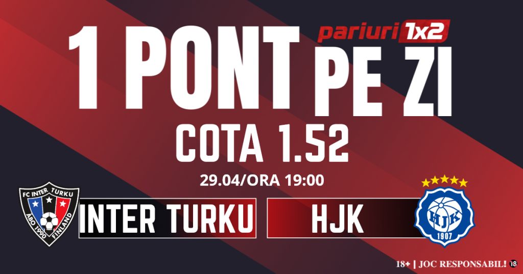 Un Pont pe Zi, 29 aprilie: Zece din ultimele 11 ponturi au fost câștigătoare! Astăzi Inter Turku – HJK
