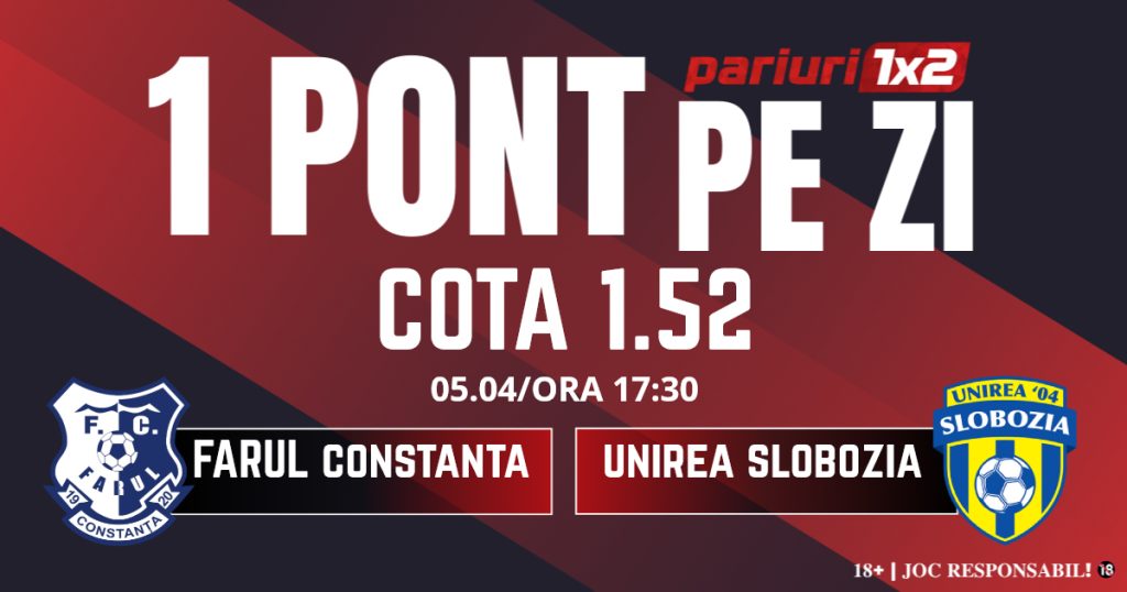 Un Pont pe Zi, 5 aprilie: Serie excelentă de selecții câștigătoare! Astăzi Farul Constanța – Unirea Slobozia