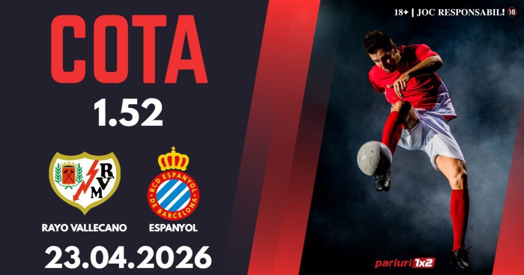 Rayo Vallecano – Espanyol, Ponturi Pariuri Fotbal La Liga, 23.04.2026