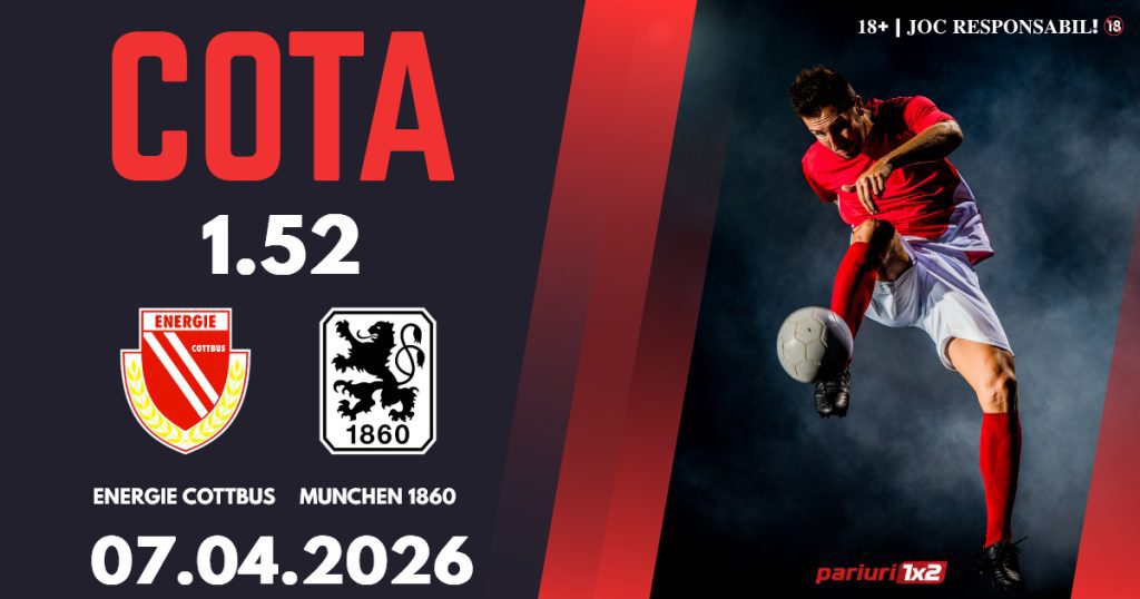 Energie Cottbus – Munchen 1860, Ponturi Pariuri Fotbal 3.Bundesliga, 07.04.2026