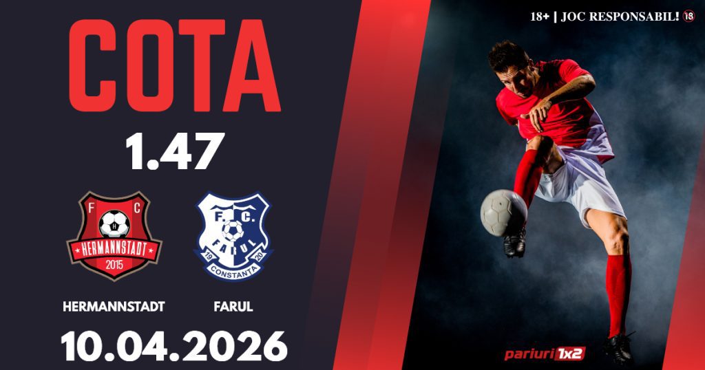 Hermannstadt- Farul, Ponturi Pariuri Fotbal Superliga, 10.04.2026